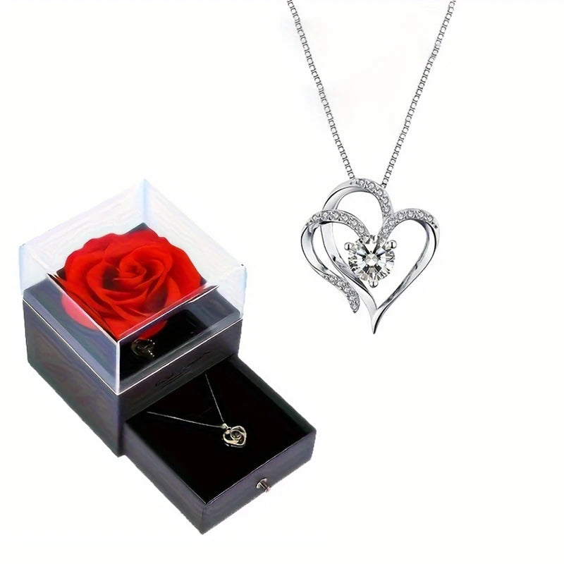 Heart Zircon Necklace | Silver Zircon Heart Necklace | TikTok Buys